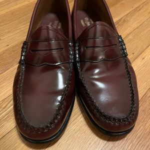 GH Bass burgundy leather loafers size 11